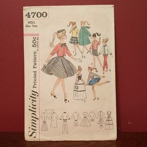 Antique Pattern for Barbie Doll Clothes